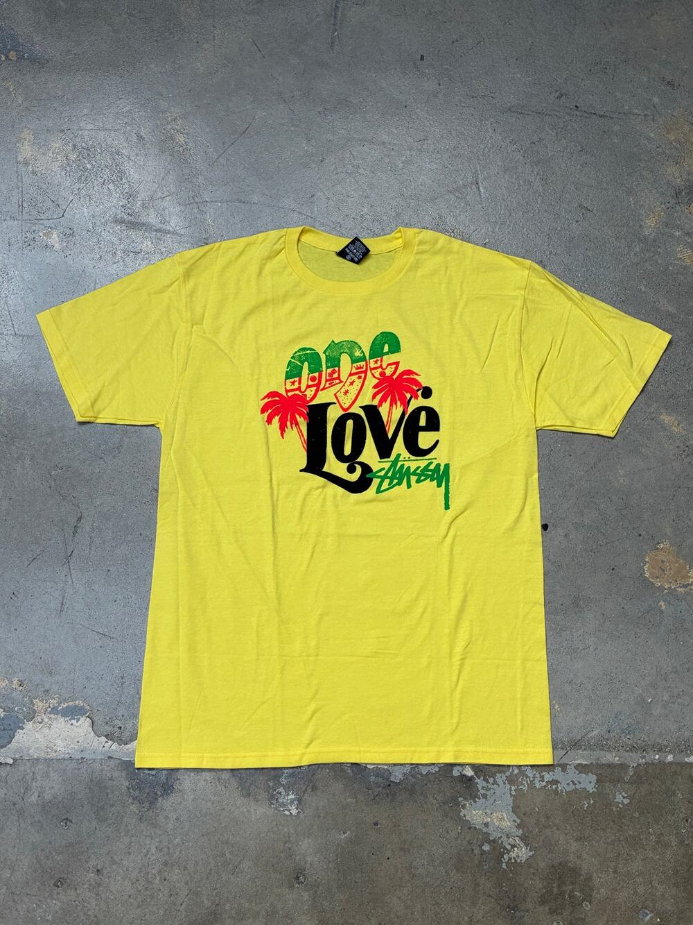 Stussy One Love T-Shirt Yellow Large